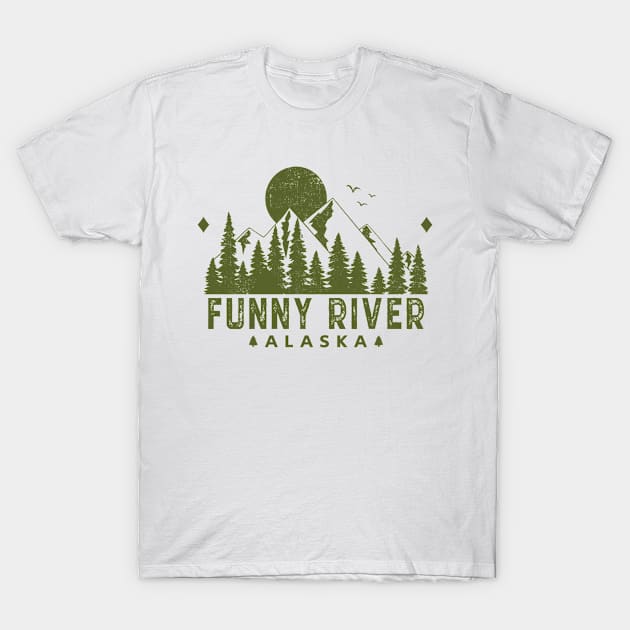 Funny River Alaska Mountain Souvenir T-Shirt by HomeSpirit